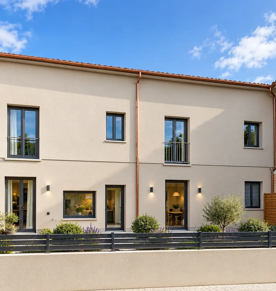 Facciata di una palazzina ristrutturata